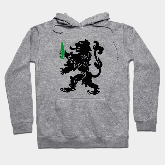 Dutch lion with beer Kingsday - Nederlandse leeuw Koningsdag Hoodie by LaundryFactory